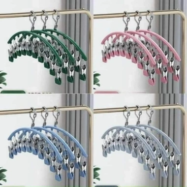 Móc cong xanh có kẹp - Kẹp phơi đồ trẻ em tiện lợi, chắc chắn, giá rẻ 2 Móc cong xanh có kẹp - Kẹp phơi đồ trẻ em tiện lợi, chắc chắn, giá rẻ 2