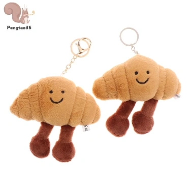 Móc khóa Croissant hoạt hình búp bê nhồi bông mềm - Vòng chìa khóa đa năng - Quà tặng trẻ em COD - Giá ưu đãi 66.220₫