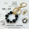 Móc khóa đá Obsidian bạc bảo vệ sức khỏe, pha lê tự nhiên, túi unisex - Ownicrystals Giá ưu đãi 499,998 VND 10