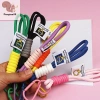 Móc khóa dây đeo cổ tay đầy màu sắc – Chống thất lạc điện thoại, túi quyến rũ, mặt dây chuyền COD
