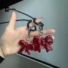 Móc khóa điện thoại đa năng Nơ trái tim đỏ - Phụ kiện thời trang Bapa - Quà tặng mới