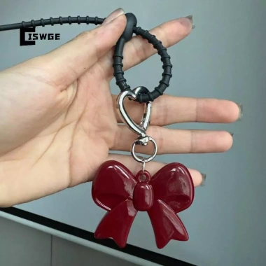 Móc khóa điện thoại đa năng Nơ trái tim đỏ - Phụ kiện thời trang Bapa - Quà tặng mới 10