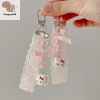 Móc khóa hồng, bông tai, túi bé gái – Charm mặt dây chuyền điện thoại, quà sinh nhật, phụ kiện máy ảnh COD