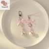 Móc khóa hồng, bông tai, túi bé gái – Charm mặt dây chuyền điện thoại, quà sinh nhật, phụ kiện máy ảnh COD 4