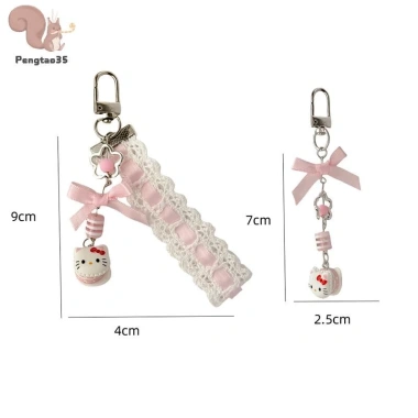 Móc khóa hồng, bông tai, túi bé gái – Charm mặt dây chuyền điện thoại, quà sinh nhật, phụ kiện máy ảnh COD