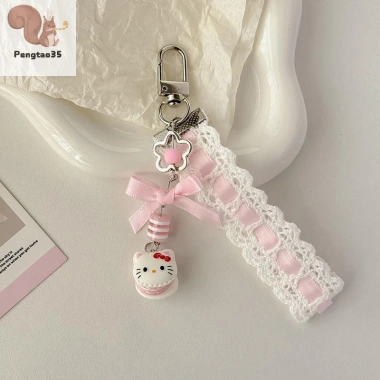 Móc khóa hồng, bông tai, túi bé gái – Charm mặt dây chuyền điện thoại, quà sinh nhật, phụ kiện máy ảnh COD