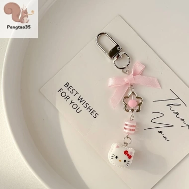 Móc khóa hồng, bông tai, túi bé gái – Charm mặt dây chuyền điện thoại, quà sinh nhật, phụ kiện máy ảnh COD