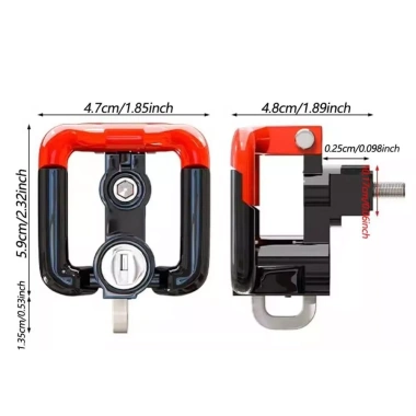 Móc mũ bảo hiểm xe máy DARON - Giá đỡ nhôm hợp kim, khóa 2 phím chống trộm, chỉ 152.900₫