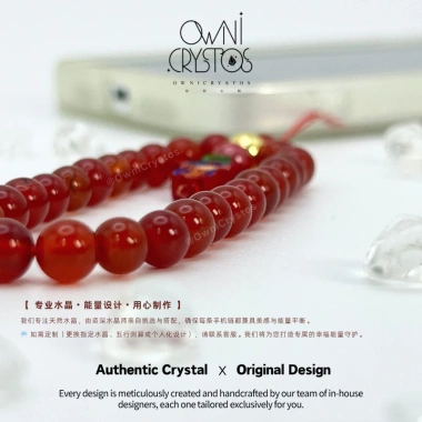 Móc treo điện thoại OwniCrystos Mã Não Đỏ Thần Tài gõ cửa giảm giá 20% chỉ 499.998 VND