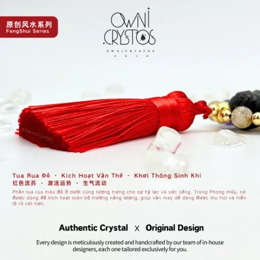 Móc treo Mèo Thần Tài Phong Thủy 2.026 Thạch Anh Tím, Vàng, Obsidian Bạc OwniCrystos