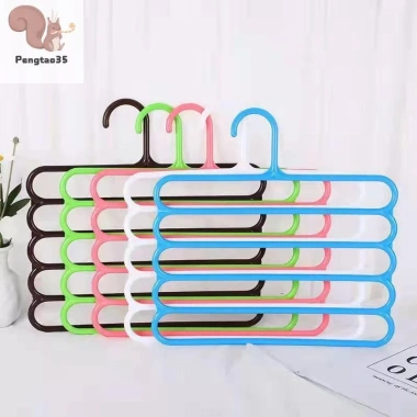 Móc Treo Quần Áo 5 Lớp Giá Đỡ Tủ - Sắp Xếp Bảo Quản Quần, Khăn, Giá Tổ Chức COD 3