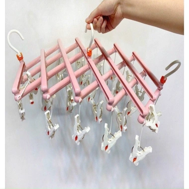 Móc xếp phơi đồ bé tiện lợi, chắc chắn 29 kẹp, giá ưu đãi 128.000₫