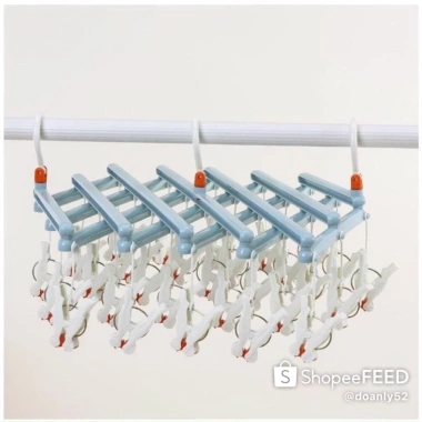 Móc xếp phơi đồ bé tiện lợi, chắc chắn 29 kẹp, giá ưu đãi 128.000₫