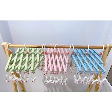 Móc xếp phơi đồ bé tiện lợi, chắc chắn 29 kẹp, giá ưu đãi 128.000₫