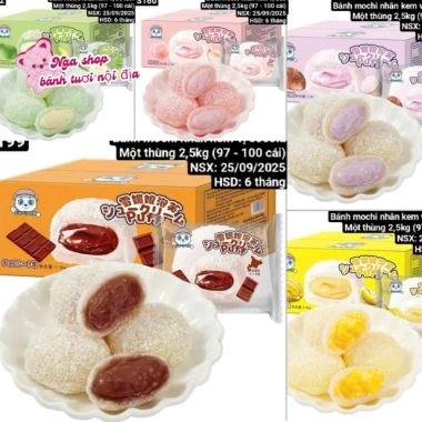 Mochi 1kg 7 vị mới: bơ, xoài, sầu riêng, khoai môn, đậu nành Ngon thơm, chỉ 109.999₫