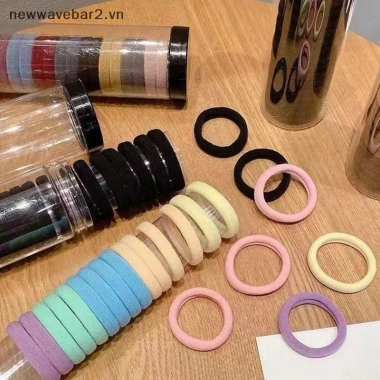 [Mới] 20 vòng khăn đàn hồi, màu chắc chắn - phụ kiện tóc đuôi ngựa, đỡ dây 6