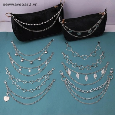 [Mới] Dây đeo nhiều lớp kim loại DIY cá tính – mặt dây chuyền trái tim, ngôi sao, giảm còn 35.800₫ 3