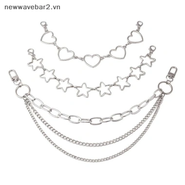 [Mới] Dây đeo nhiều lớp kim loại DIY cá tính – mặt dây chuyền trái tim, ngôi sao, giảm còn 35.800₫ 4
