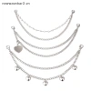 [Mới] Dây đeo nhiều lớp kim loại DIY cá tính – mặt dây chuyền trái tim, ngôi sao, giảm còn 35.800₫ 6