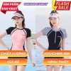 [MỚI NHẤT 2.024] Bộ Đồ Bơi Nữ Tay Ngắn Thể Thao Co Giãn 4 Chiều Chống Nắng - Có Size - Giá Siêu Ưu Đãi
