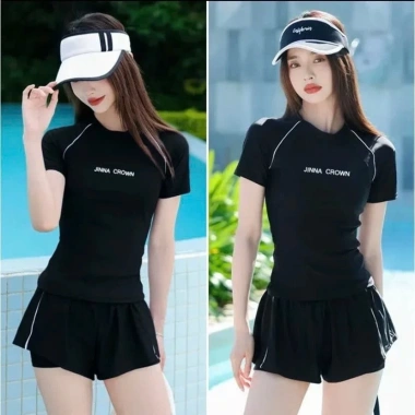 [MỚI NHẤT 2.024] Bộ Đồ Bơi Nữ Tay Ngắn Thể Thao Co Giãn 4 Chiều Chống Nắng - Có Size - Giá Siêu Ưu Đãi 4
