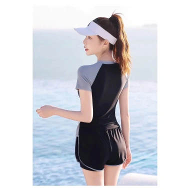 [MỚI NHẤT 2.024] Bộ Đồ Bơi Nữ Tay Ngắn Thể Thao Co Giãn 4 Chiều Chống Nắng - Có Size - Giá Siêu Ưu Đãi 5