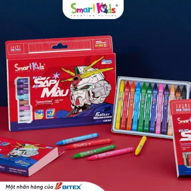 MỚI VỀ Bút sáp màu SMARTKIDS Fantasy Warriors 12‑24 màu – Giá ưu đãi 17.500₫, chất lượng cao, phát triển sáng tạo trẻ 3