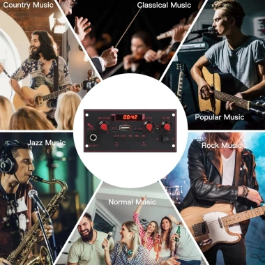 MONQIQI Bảng Mạch Khuếch Đại Âm Thanh 20W DC5V Bluetooth 6.5mm FM Radio TF USB cho Xe Hơi - Giảm Giá 110k
