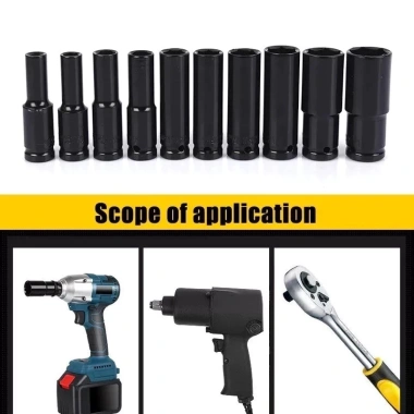 MONQIQI Bộ 10 ổ cắm 1/2 cường độ 8-24 cho bộ siết 1/2 bu lông – Giá 50.000₫