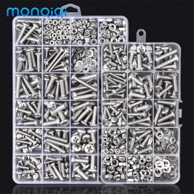 MONQIQI Bộ 500g Bu Lông Đai Ốc M3 M4 M5 kèm Hộp Đựng Tiện Dụng - Giá 120.000 VND