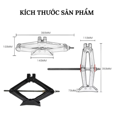 MONQIQI Bộ Kích Gầm Ô Tô Kích Thay Lốp Đòn Bẩy 2 Tấn Giá ưu đãi 129.000 VND 8