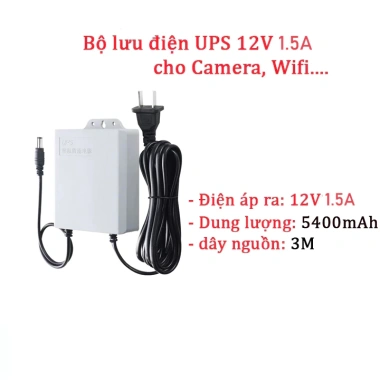 MONQIQI Bộ lưu điện UPS 12V cho Wifi Camera – chạy 6‑12h, nguồn wifi, giá 125k 10
