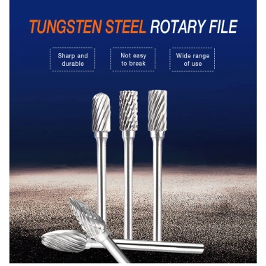 MONQIQI Đầu Mài Thép Vonfram 10 Cái - Bộ Mũi Khoan Cacbua, Bền, Sắc, Giá Ưu Đãi 170.000₫