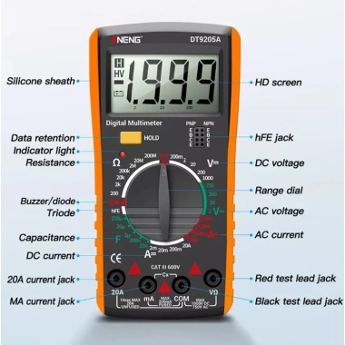 MONQIQI DT9.205A Đồng Hồ Vạn Năng Thông Minh Màn Hình Kỹ Thuật Số Độ Chính Xác Cao - Giá chỉ 125.000 VND 9