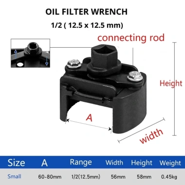 MONQIQI Dụng cụ kéo lọc dầu ô tô 60-80mm - Van tháo cốc, giảm giá 50k 4