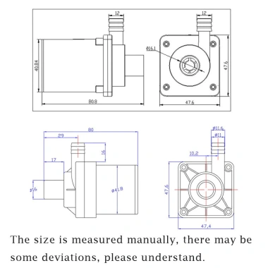 MONQIQI Máy bơm nước không chổi than DC 12-24V năng lượng mặt trời, chìm điện từ - 150.000đ 6 MONQIQI Máy bơm nước không chổi than DC 12-24V năng lượng mặt trời, chìm điện từ - 150.000đ 6