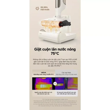 Mova M10 Máy Hút Bụi Lau Nhà Cầm Tay - Lực Hút 18.000Pa, Bảo Hành 24 Tháng, Ưu Đãi 1 Đổi 1 15 Ngày