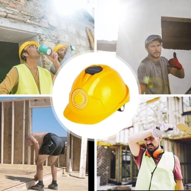 Mũ bảo hiểm an toàn năng lượng mặt trời Breeze - Quạt làm mát, thiết kế cứng chắc, giá ưu đãi 332.640 VND 2