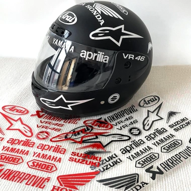 Mũ bảo hiểm dán đề can ống kính phản quang, chống thấm nước - Trang trí xe máy Honda Yamaha, giá chỉ 85.744₫
