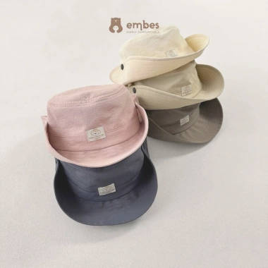 Mũ Bucket Embes cho Bé 1-6 tuổi - Vành mềm, chống nắng, dây điều chỉnh, giá ưu đãi
