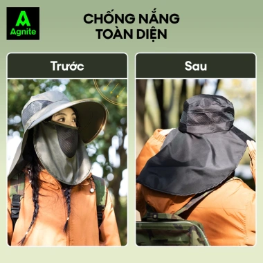Mũ Chống Nắng Làm Vườn Agnite Deli UV Mạng Che Mặt Lưới Thoáng Mát – Giá 62.000₫ 3