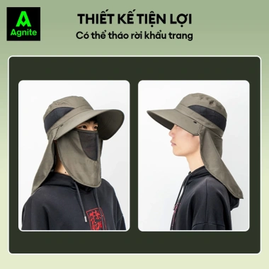 Mũ Chống Nắng Làm Vườn Agnite Deli UV Mạng Che Mặt Lưới Thoáng Mát – Giá 62.000₫ 5