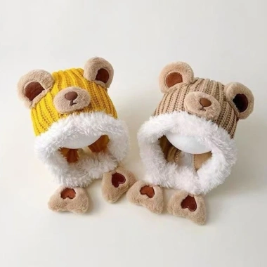 Mũ chui đầu chống gió ấm áp Beanie Capybara dệt kim sang trọng giảm giá 93k