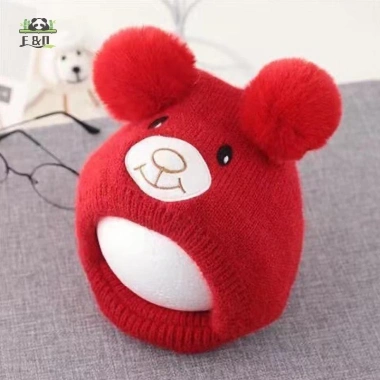 Mũ Dệt Kim Bò Gấu Dễ Thương cho Bé - Ấm Áp Thu Đông, Bảo Vệ Tai, Trẻ Tập Đi EMKK