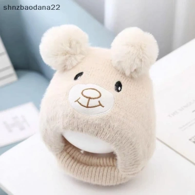 Mũ Dệt Kim Bò Gấu Dễ Thương cho Bé - Ấm Áp Thu Đông, Bảo Vệ Tai, Trẻ Tập Đi EMKK
