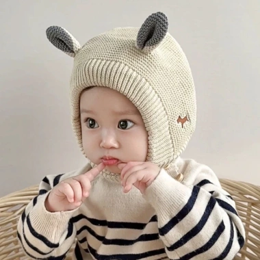 Mũ len gấu bịt tai cho bé – Đa màu, ấm áp mùa đông, phù hợp bé trai & bé gái, giảm còn 58.600₫