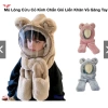 Mũ Len Lông Trùm Đầu 3in1 Cho Bé - Kính Chắn Gió, Khăn Quàng Cổ, Xỏ Tay Giá Ưu Đãi 99.999đ 5