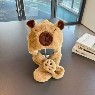 Mũ lông chụp tai Capibara siêu ấm cho bé trai, bé gái đi đường - Giá ưu đãi 122k 2