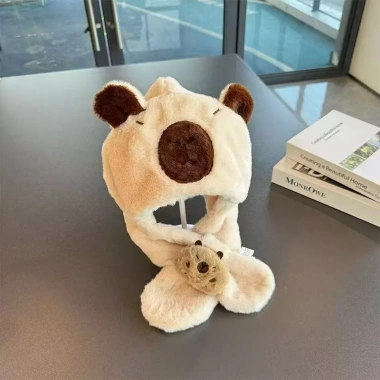 Mũ lông chụp tai Capibara siêu ấm cho bé trai, bé gái đi đường - Giá ưu đãi 122k 4