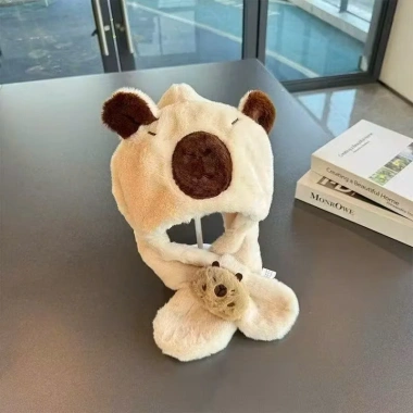 Mũ lông chụp tai Capibara siêu ấm cho bé trai, bé gái đi đường - Giá ưu đãi 122k 7